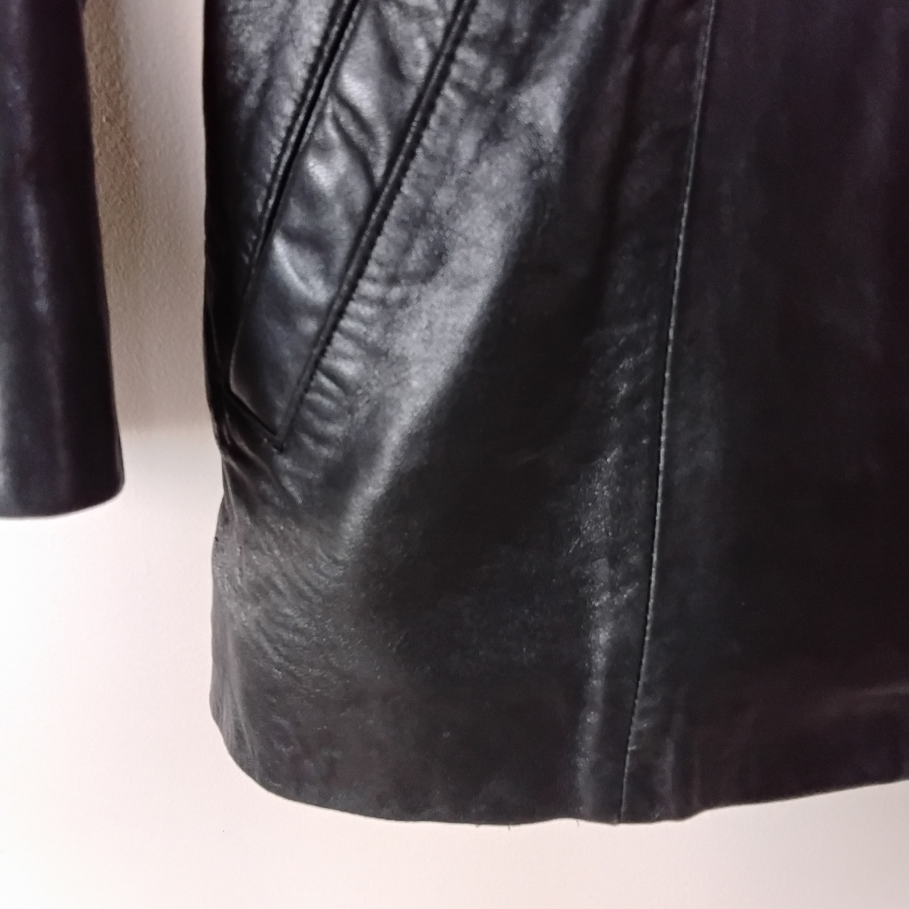 Keneth Cole Leather Coat - Picture 6 of 9